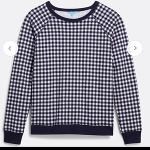 Draper James blue gingham sweatshirt